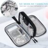 FYY Travel Cable Organizer Pouch Electronic Accessories Carry Case Portable Waterproof Double Layers All-in-One Storage Bag for Cord, Charger, Phone, Earphone Black - Image 6