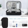 FYY Travel Cable Organizer Pouch Electronic Accessories Carry Case Portable Waterproof Double Layers All-in-One Storage Bag for Cord, Charger, Phone, Earphone Black - Image 7